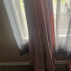 Blush pink glitter prom dress never worn size 9
